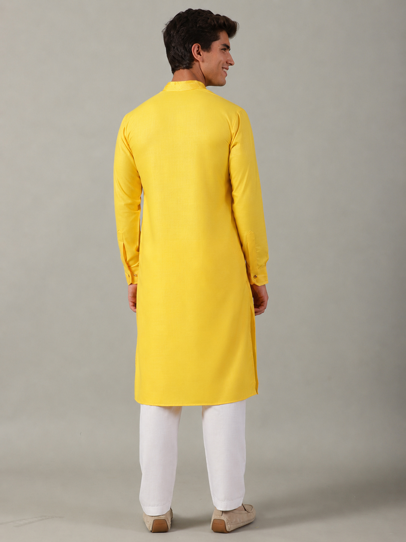 men's yellow kurta (shameen)