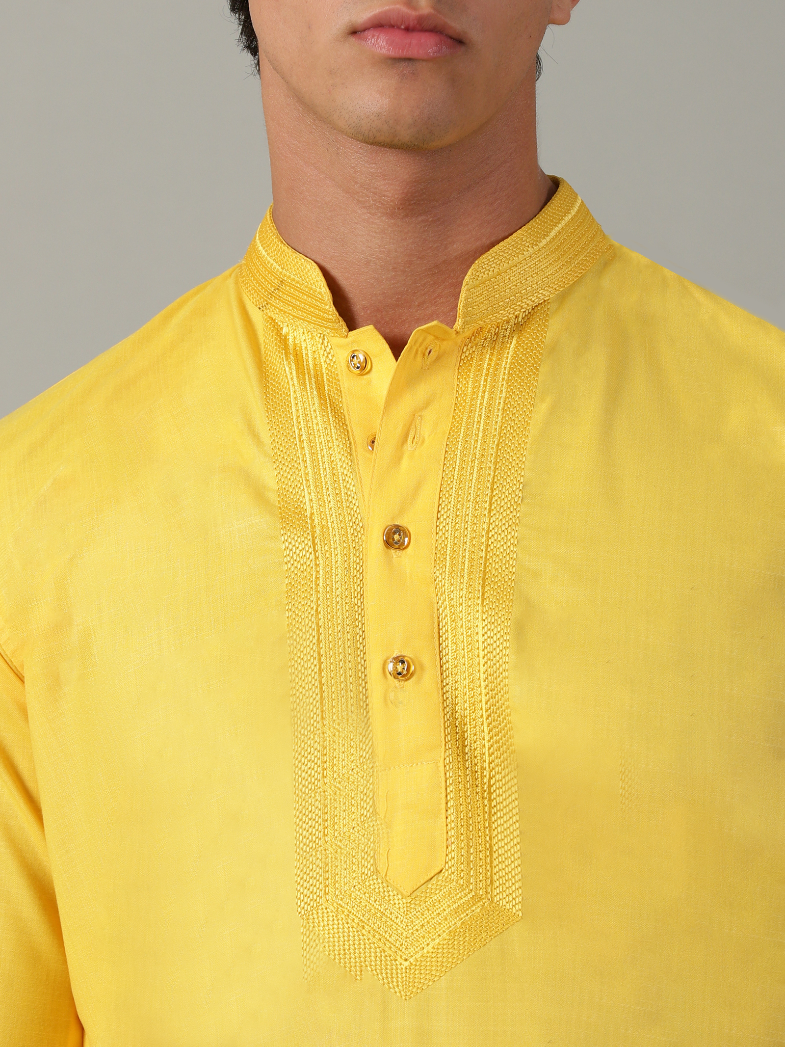 men's yellow kurta (shameen)